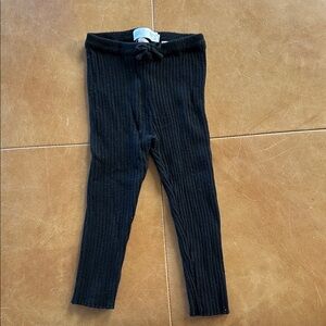 Zara Kids Black Ribbed Leggings